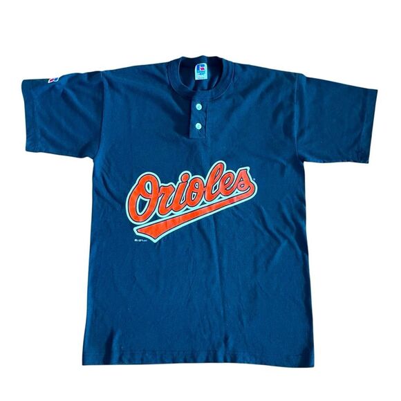 Vintage Russell Athletic Baltimore Orioles Baseball Jersey T-Shirt - Picture 1 of 4